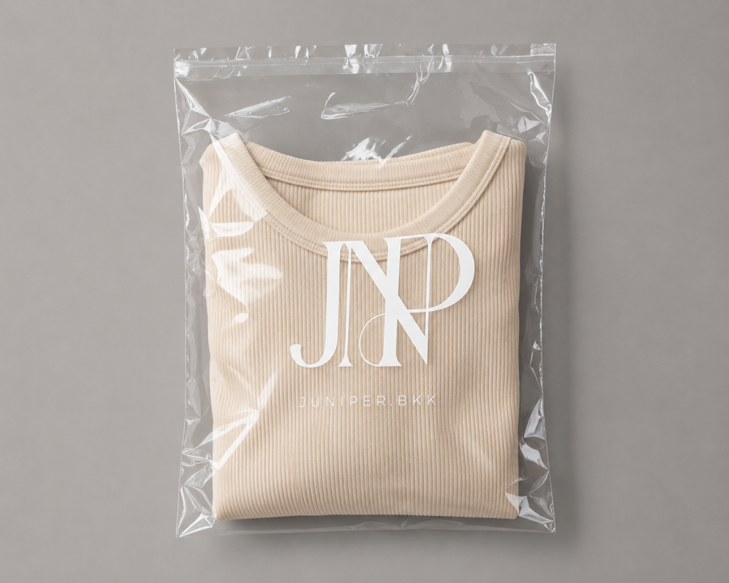 ถุง OPP ใส่เสื้อแบรนด์ JNP